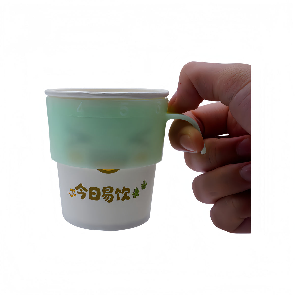 Reusable Anti‑Scald Cup Holder With Number Ring, Portable Paper Cup Grip For Office Dorm Party Hot Beverages