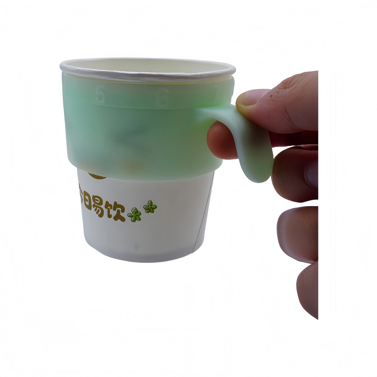 Reusable Anti‑Scald Cup Holder With Number Ring, Portable Paper Cup Grip For Office Dorm Party Hot Beverages