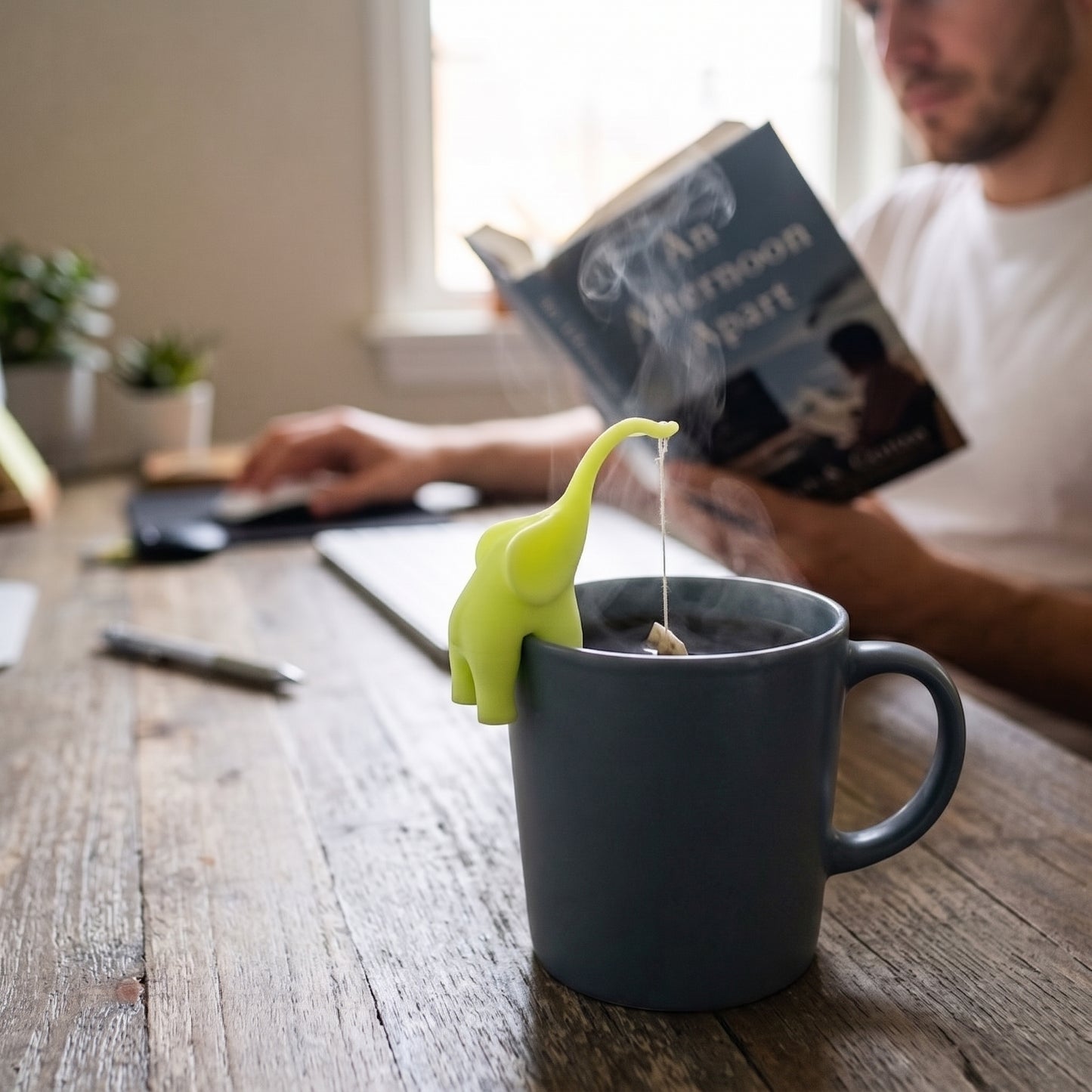 Elephant Silicone Tea Bag Holder, Cute Mug Tea Bag Clip