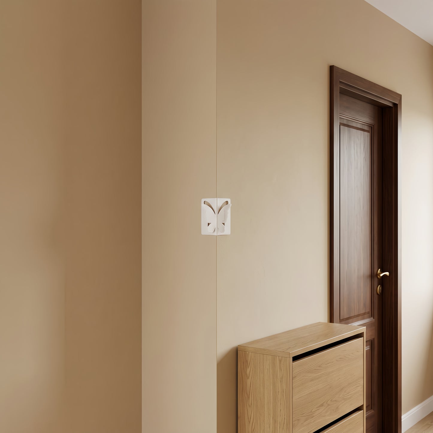 Butterfly Corner Hook Self‑Adhesive Wall Hook 90 Degree Corner Storage Hook for Bathroom Kitchen