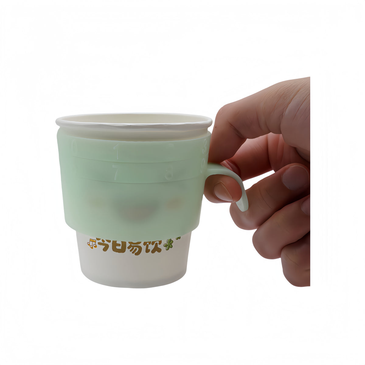 Rotatable Number Anti-Scald Cup Sleeve Handle, Heat Insulation Paper Cup Ring for Disposable Hot Drink Cups