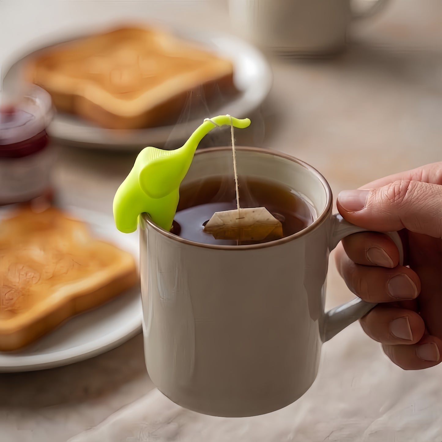 Elephant Silicone Tea Bag Holder, Cute Mug Tea Bag Clip