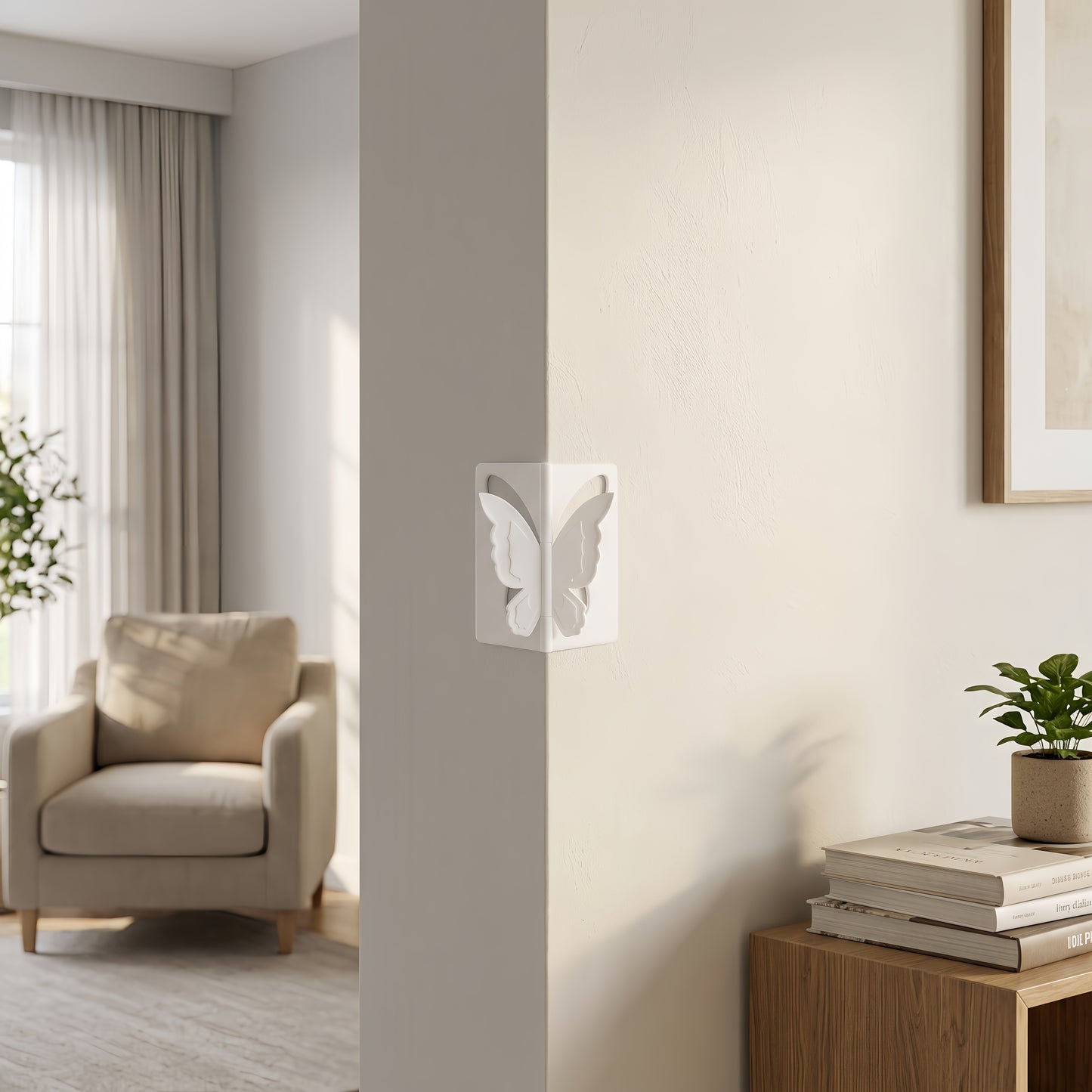 Butterfly Corner Hook Self‑Adhesive Wall Hook 90 Degree Corner Storage Hook for Bathroom Kitchen