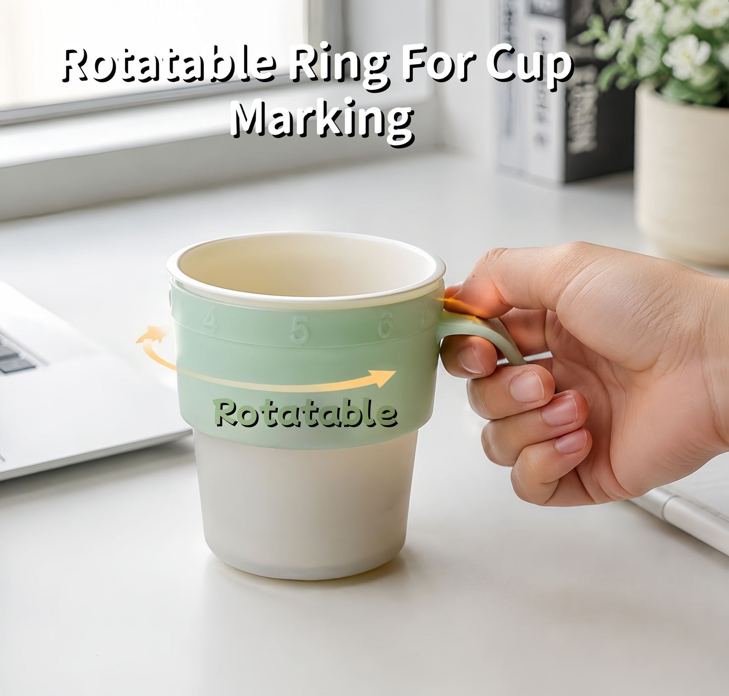Reusable Anti‑Scald Cup Holder With Number Ring, Portable Paper Cup Grip For Office Dorm Party Hot Beverages
